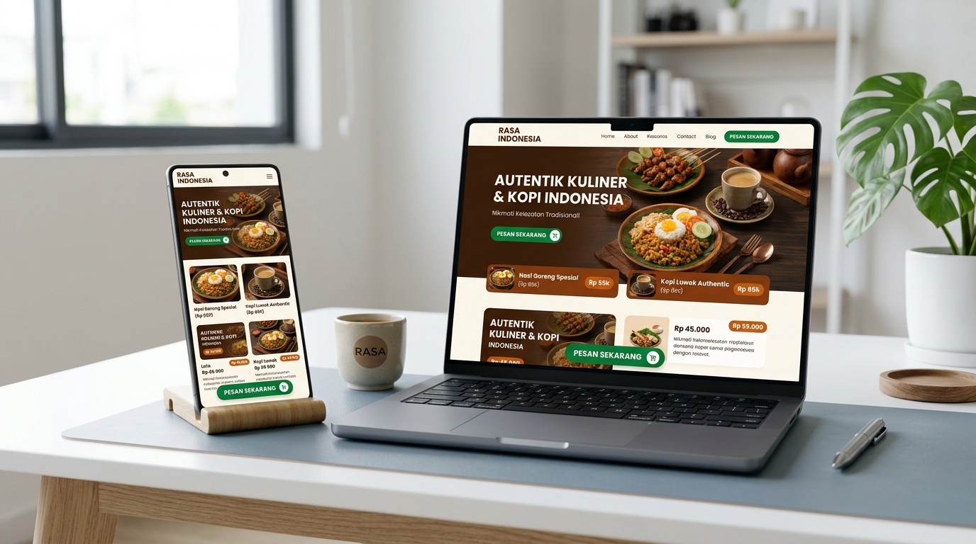 Contoh desain website mobile-first buatan MRW WEB DEV